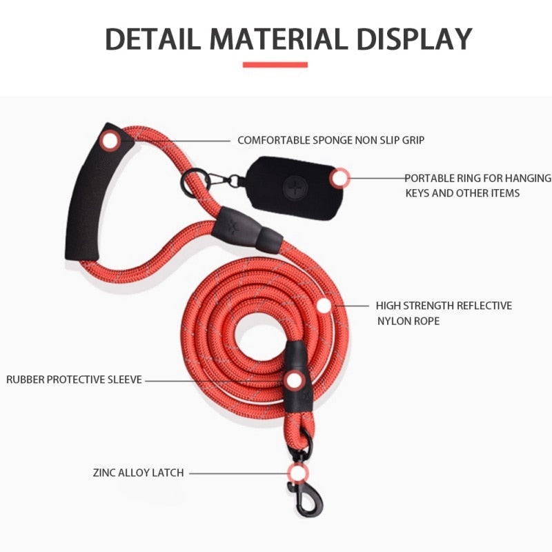 2 Way Braided Nylon Dual Dog Leash