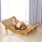 Wooden Cat Scratcher Bed - Detachable Scratch Pad