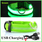 Adjustable Flashing Rechargeable Luminous LED Glowing Dog Collar